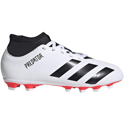 adidas Predator 20.4 S Firm Ground Soccer Shoe (unisex-adult) White/Black/Pop 6