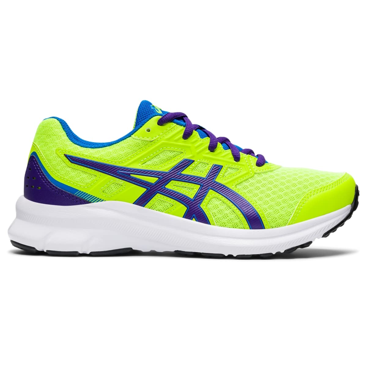 ASICS Kid's JOLT 3 Grade School Running Shoe, 7, Hazard Green/Gentry Purple