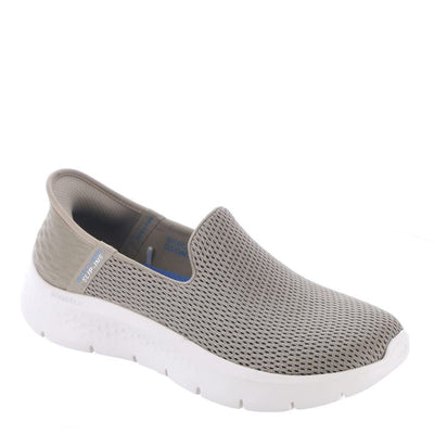 Skechers Women's Hands Free Slip-Ins Go Walk Flex-Relish Sneaker 6.5 Wide Taupe/Blue