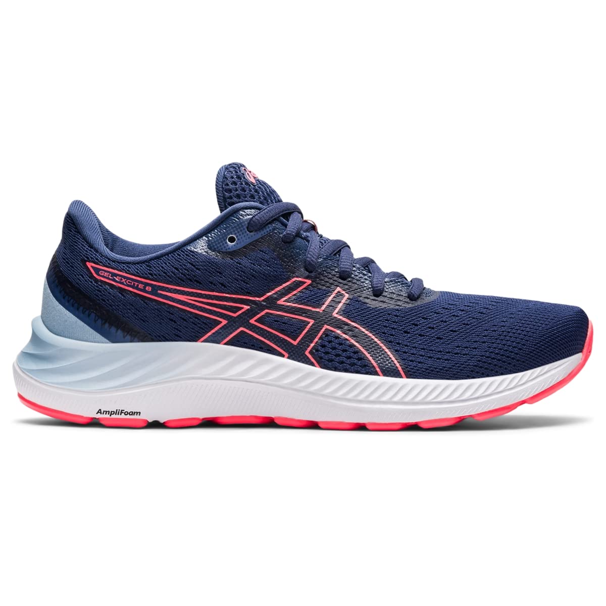 ASICS Women's Gel-Excite 8 Running Shoes 6 Thunder Blue/Blazing Coral