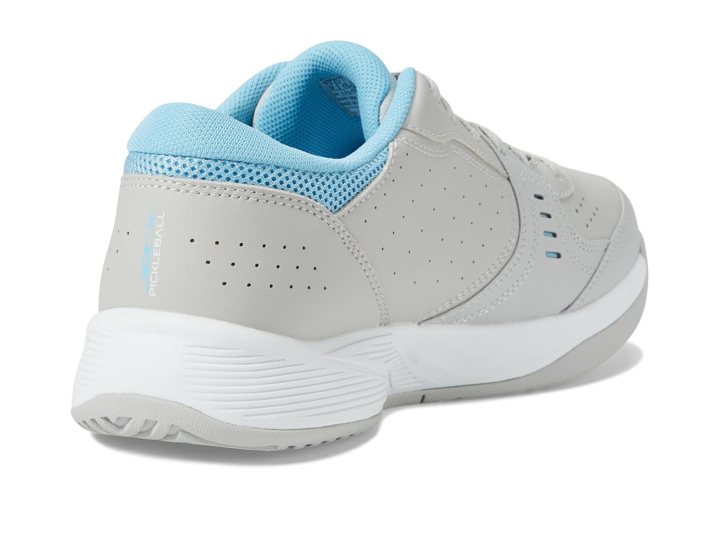 Skechers Women's Viper Court Smash Athletic Indoor Outdoor Pickleball Shoe | Relaxed Fit Sneaker 10 Grey/Blue