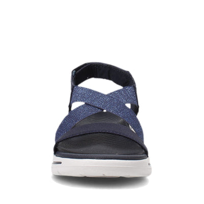 Skechers Go Walk Arch Fit Cross Band Quarter Strap Navy 9 B (M)