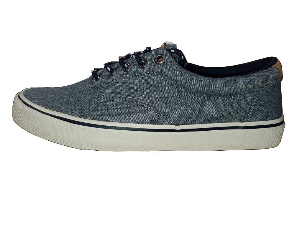 Sperry Men's Striper II Salt Washed CVO Sneaker (10, Navy Chambray)