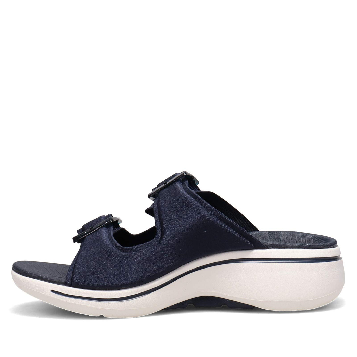 Skechers Go Walk Arch Fit Double Band Buckle Slide Navy 6 B (M)