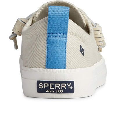 Sperry Women's Crest Vibe Boat Shoe 7 Medium White Twill