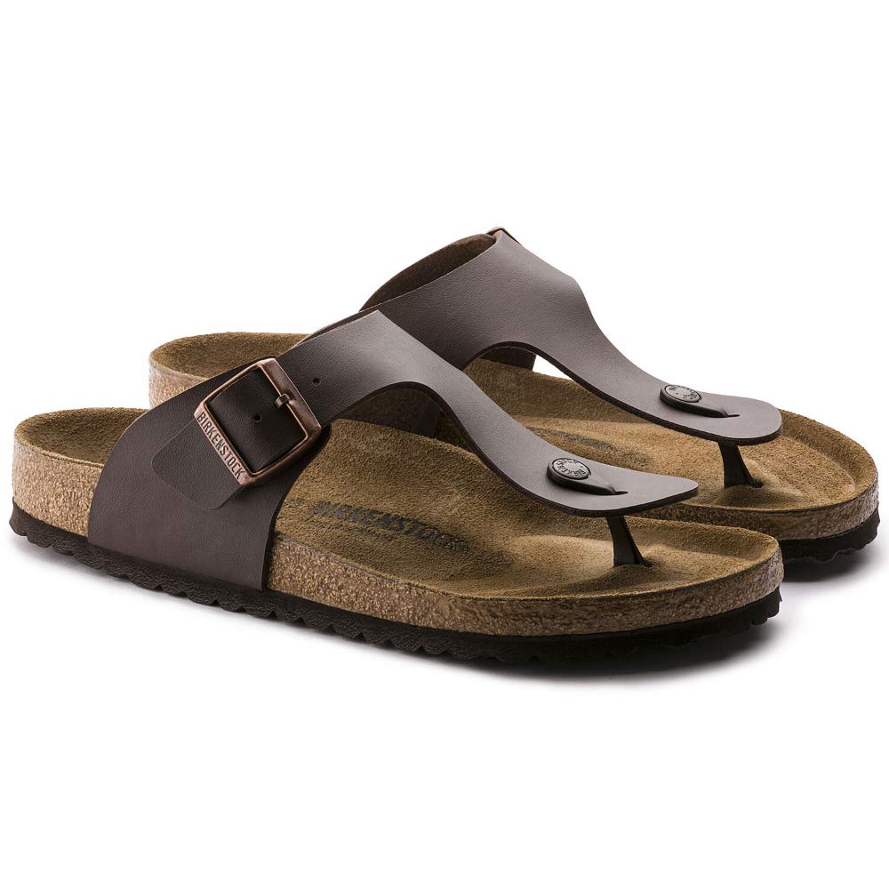 Birkenstock Women's Flip Flop Sandals, Brown Dark Brown, 10