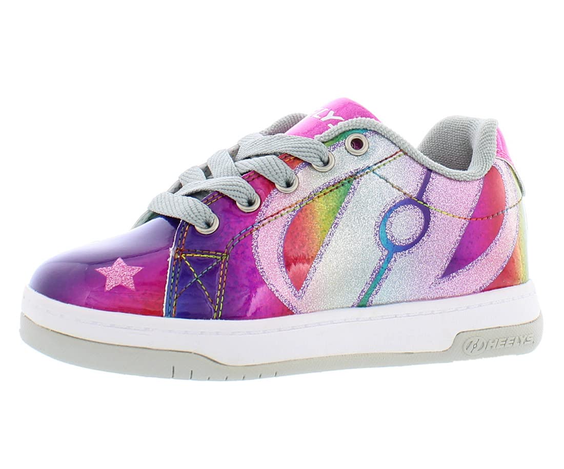 HEELYS Girl's Split (Little Kid/Big Kid/Adult) Rainbow/Silver/Hot Pink 8 Big Kid (Women's 9) M