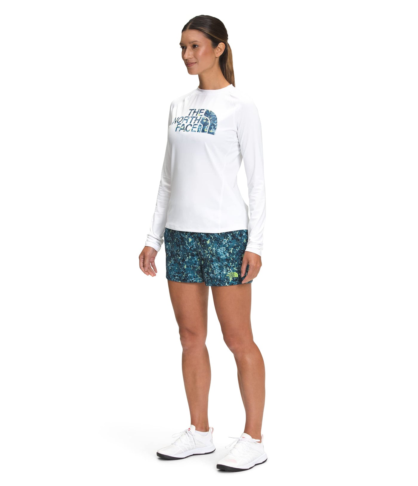 THE NORTH FACE Printed Class V Shorts Beta Blue Lichen Print SM R