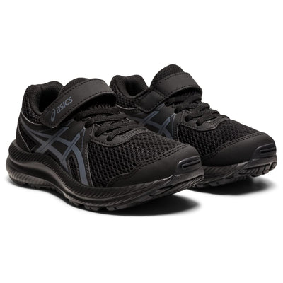 ASICS Kid's Contend 7 Pre-School Running Shoes, 2.5, Black/Carrier Grey