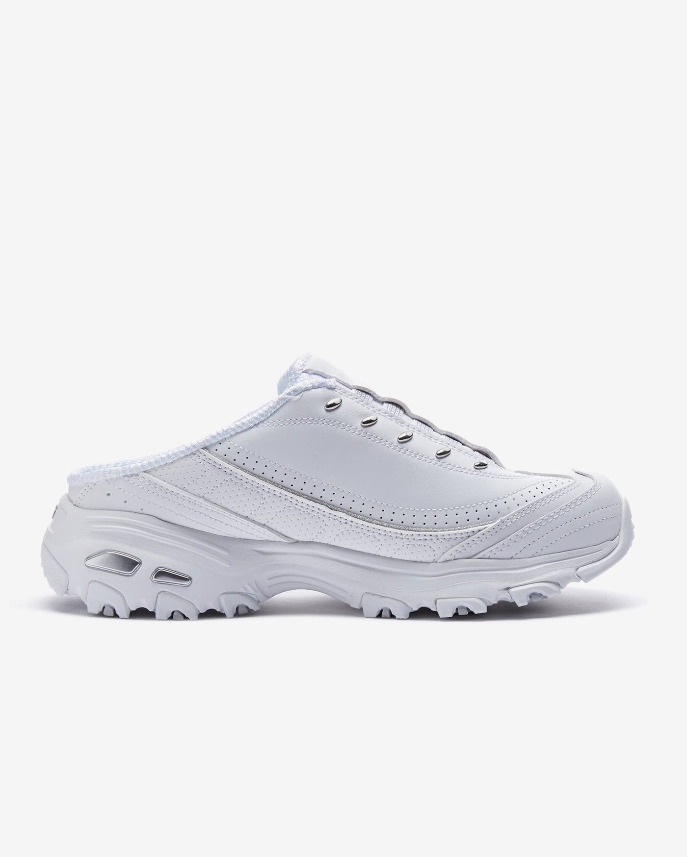 Skechers Women's D lites Bright Sky 7 Wide White/Silver