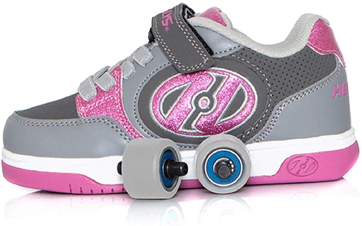 HEELYS(ヒーリーズ) Unisex-Child Roller Shoes Big Kid (8-12 Years) 6 Big Kid Grey Pink