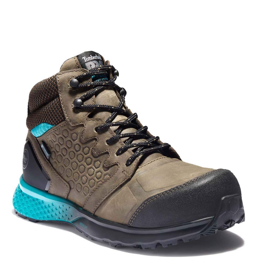 Timberland PRO Women's Reaxion Athletic Hiker Work Shoe Industrial Boot 8.5 Brown/Blue