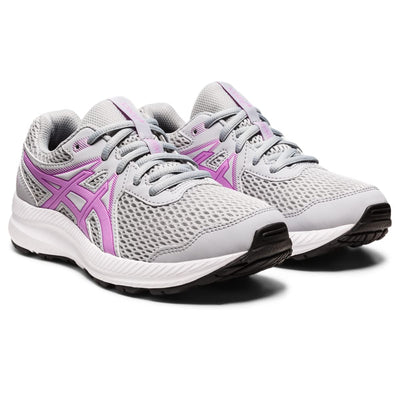 ASICS Girl's Contend 7 GS (Little Kid/Big Kid) Piedmont Grey/Lavender Glow 6 Big Kid M