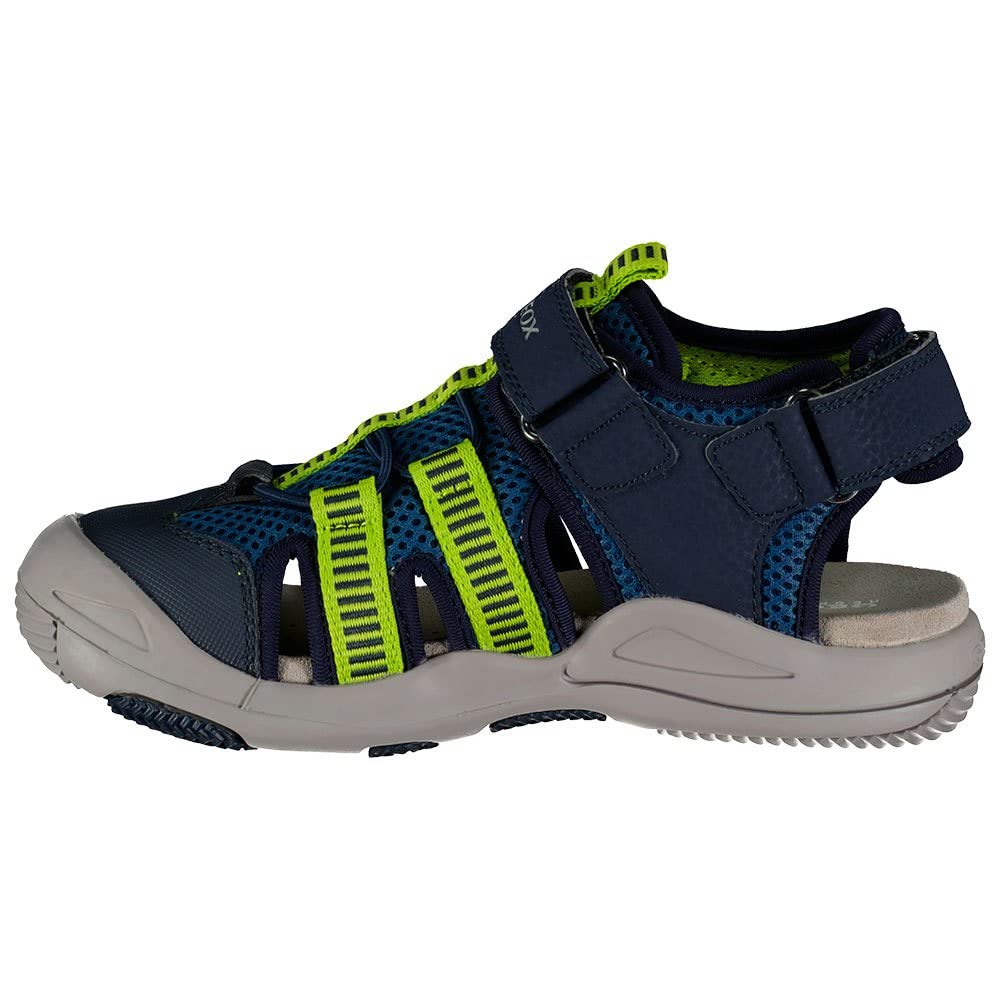 Geox Boy's Kyle 16 (Toddler/Little Kid/Big Kid) Navy/Lime 31 (US 13 Little Kid) M