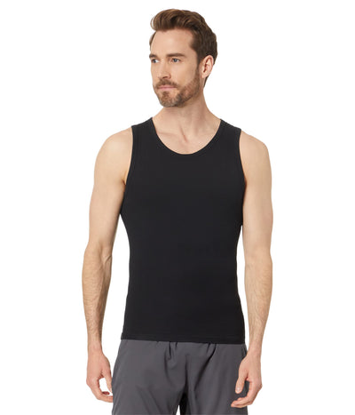 SPANX Men's Cotton Compression Tank Medium Classic Black