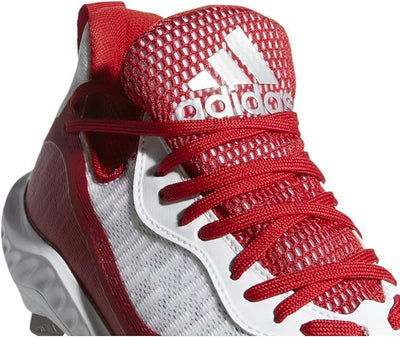 adidas Men's Icon V Bounce Cleats Baseball Shoe 9 Scarlet-silver Metallic-white