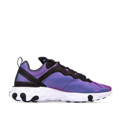 Nike Men's React Element 55 Black/Black/Laser Fuchsia/White Mesh Running Shoes 7.5 M US