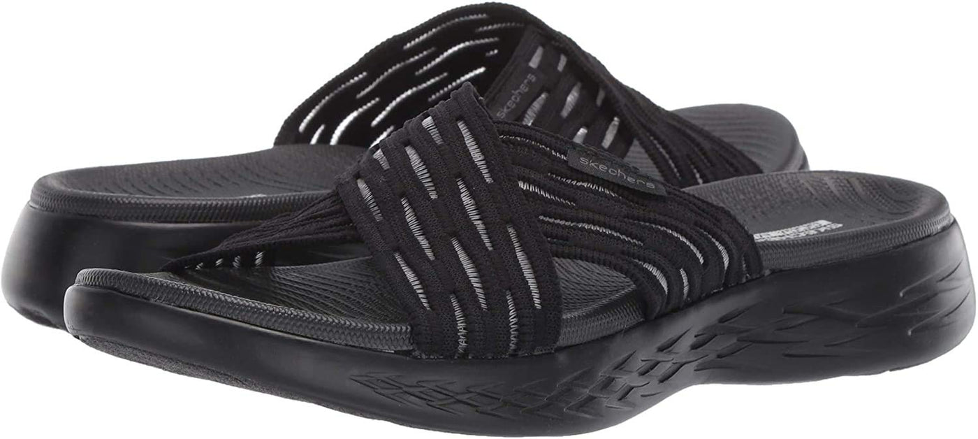 Skechers Women's On The Go 600 - Sunrise Slide Sandal 6 Black