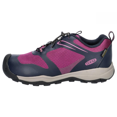 KEEN Wanduro Low Height Waterproof Easy On Durable Hiking Sneakers, Sky Captain/Charisma, 12 US Unisex Little Kid