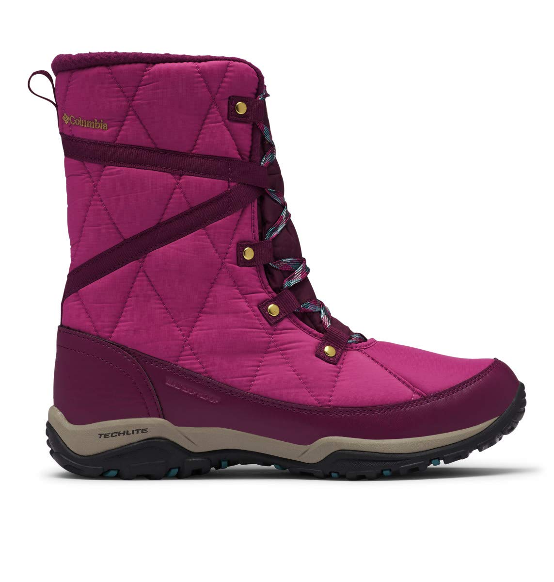 Columbia Women's Cascara Omni-Heat Snow Boot 6 Dark Fuchsia/River Blue