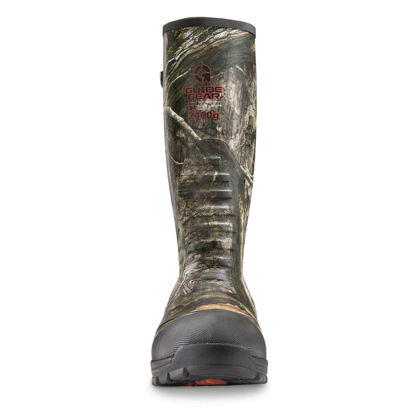 Guide Gear Men's Ankle Fit Insulated Rubber Boots, 2,400-gram, Mossy Oak Break-Up Country, 11D (Medium)