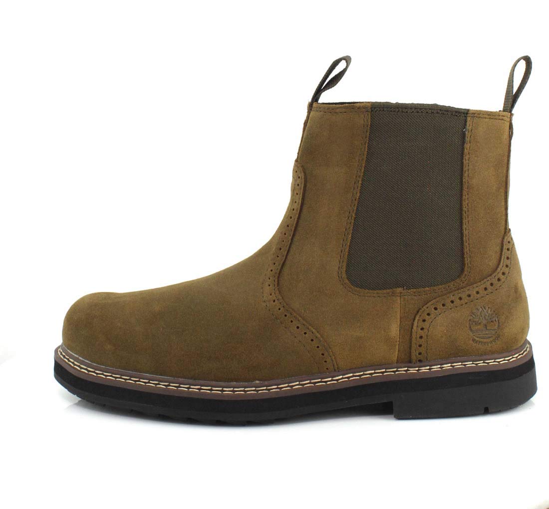 Timberland mens Pull-on Chelsea Boot, Olive, 9 US