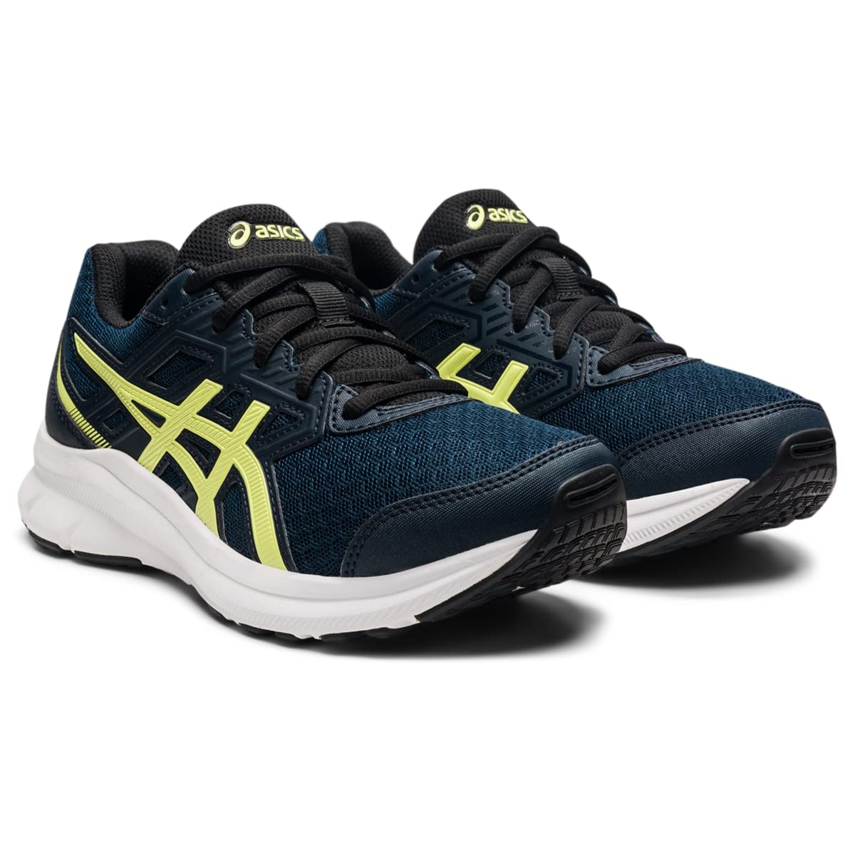 ASICS Kid's JOLT 3 Grade School Running Shoes 4 Big Kid Yellow,blue