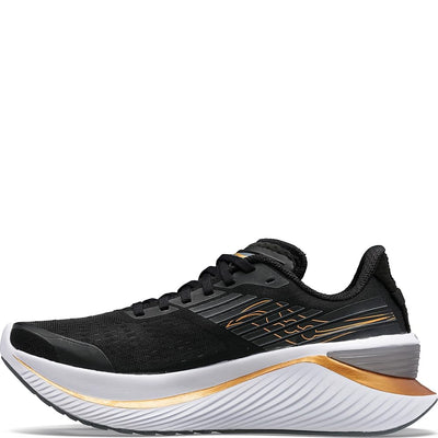 Saucony Women's Endorphin Shift 3 Running Shoe, Black/GOLDSTRUCK, 7