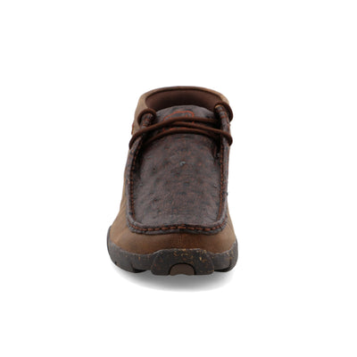 Twisted X Men's Chukka Driving Moc, Moc Toe with CellSole 13 Brown & Brown Ostrich