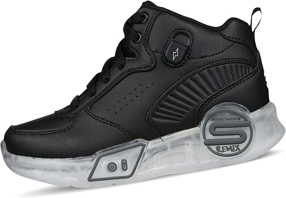 Skechers S-Lights Remix Sneaker 400620L Boys' Toddler-Youth Sneaker 1.5 Big Kid Black