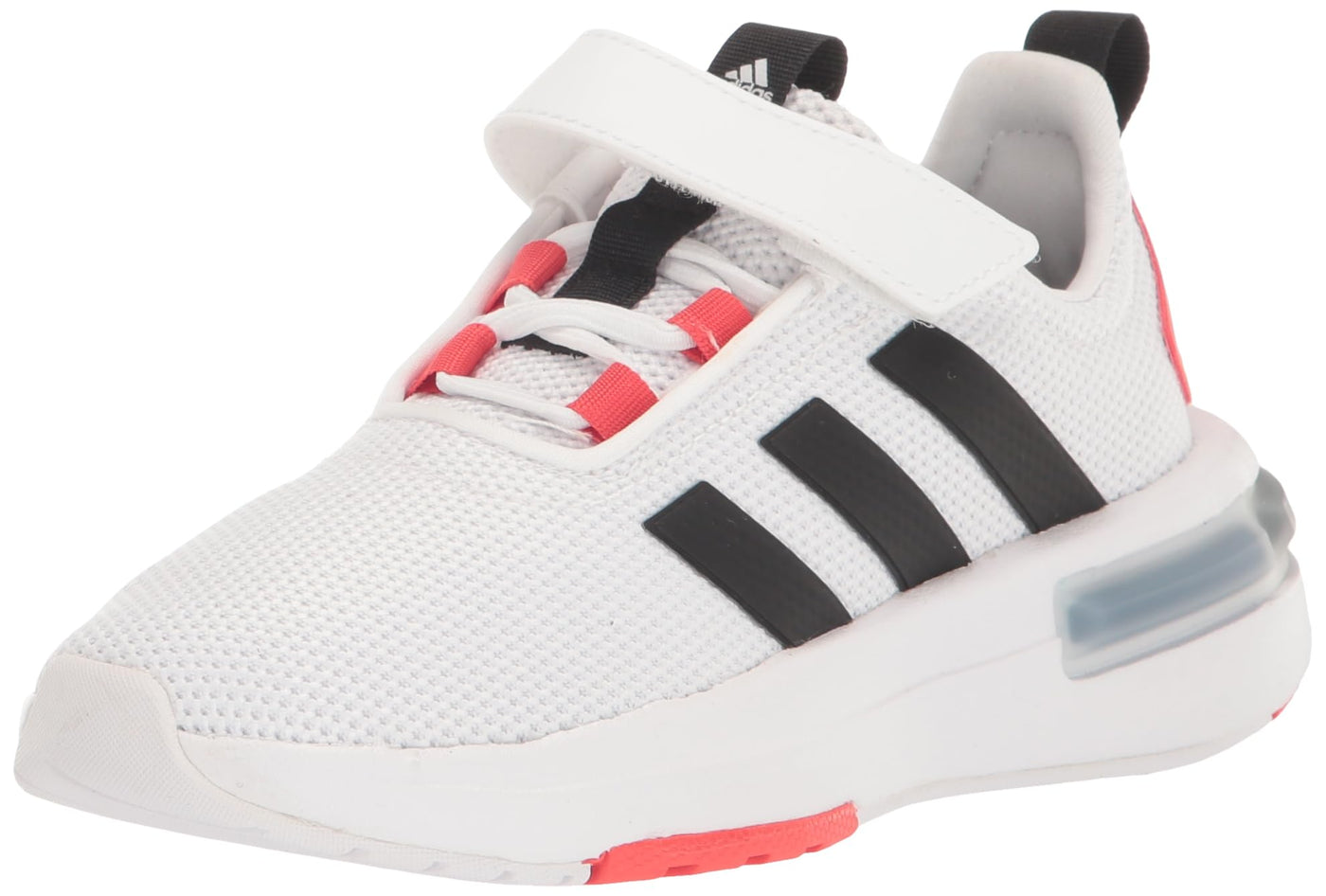 adidas Boy's Racer Tr23 El (Infant/Toddler) Sneaker 4 Big Kid White/Core Black/Bright Red