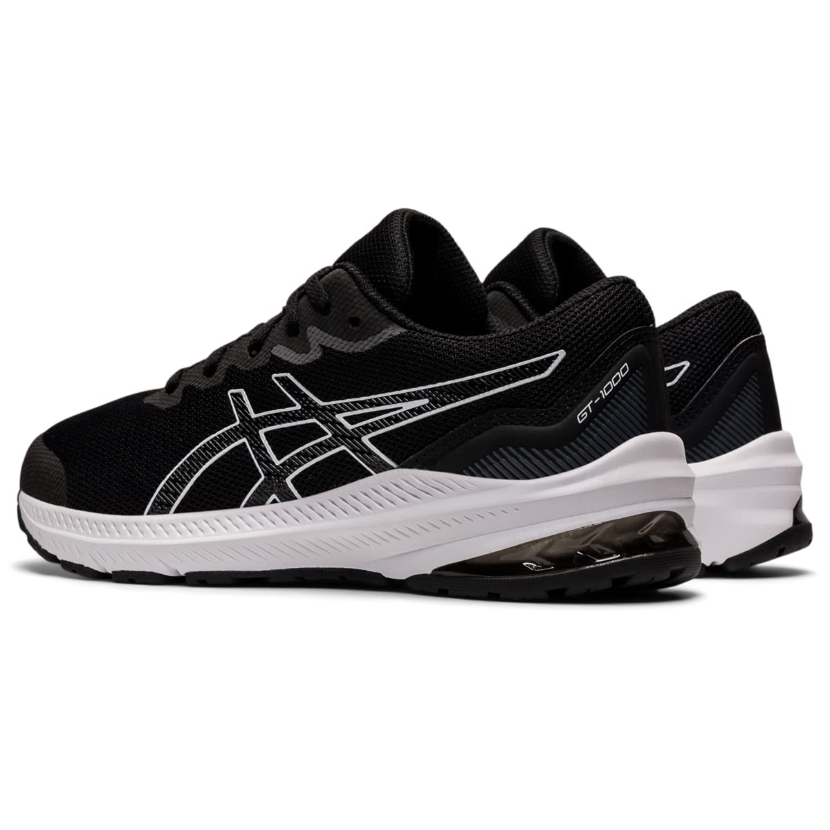 ASICS Kid's GT-1000 11 Grade School Running Shoe, 1.5, Black/White