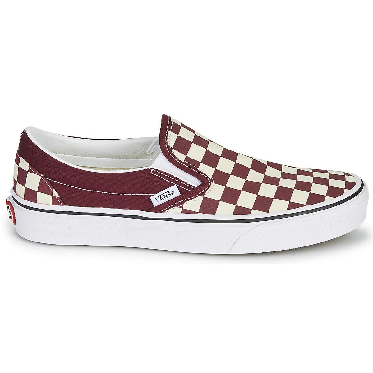 Vans Men's Classic Slip On, (Checkerboard) Port Royale/True White, Size 6