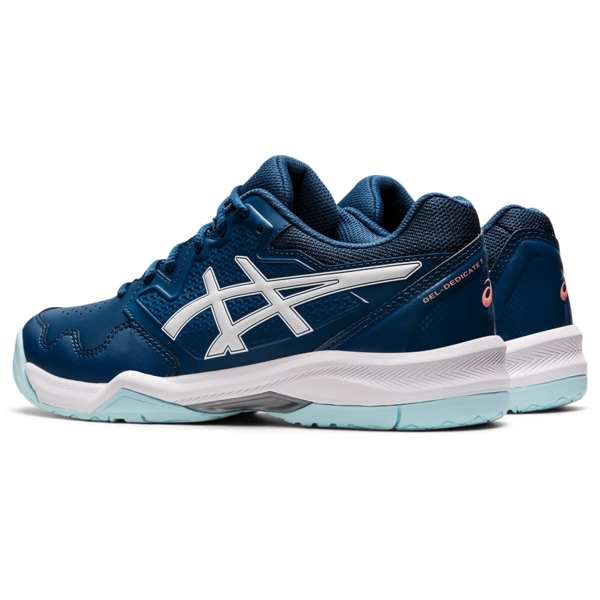 ASICS Women's GEL-DEDICATE 7 Tennis Shoes, 5, LIGHT INDIGO/WHITE