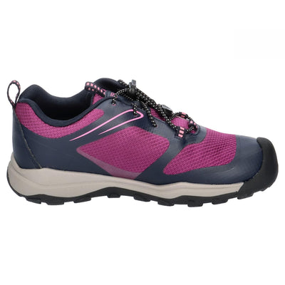 KEEN Wanduro Low Height Waterproof Easy On Durable Hiking Sneakers, Sky Captain/Charisma, 12 US Unisex Little Kid