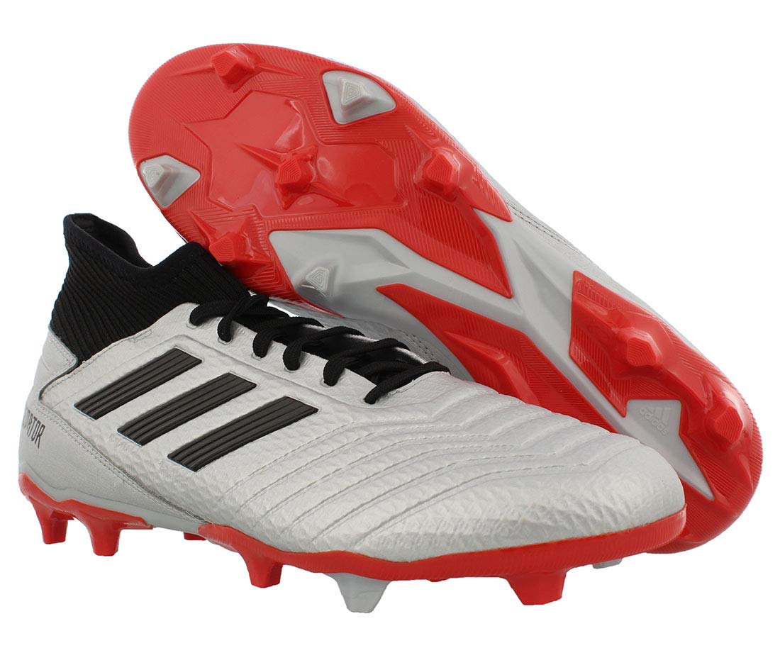 adidas Predator 18.3 Fg Soccer Shoe Mens 11.5 Silver Metallic/Black/Hi-res Red