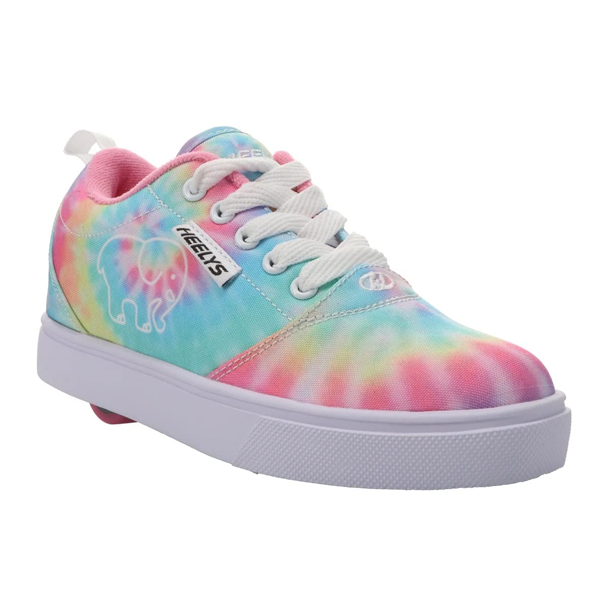 HEELYS Youth Girls Pro 20 Prints Ivory Ella Wheels Skate Sneaker Shoes (3, Tie-dye/Multi, Numeric_3)