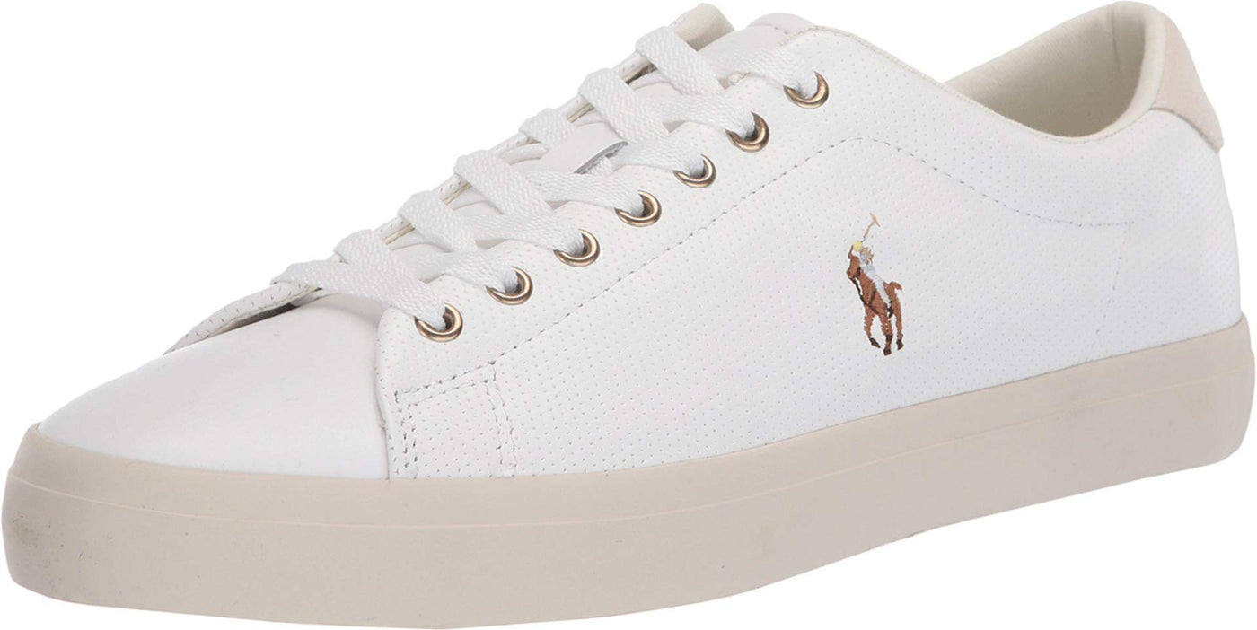 POLO RALPH LAUREN Men's Longwood Sneakers, White, 13 Medium US