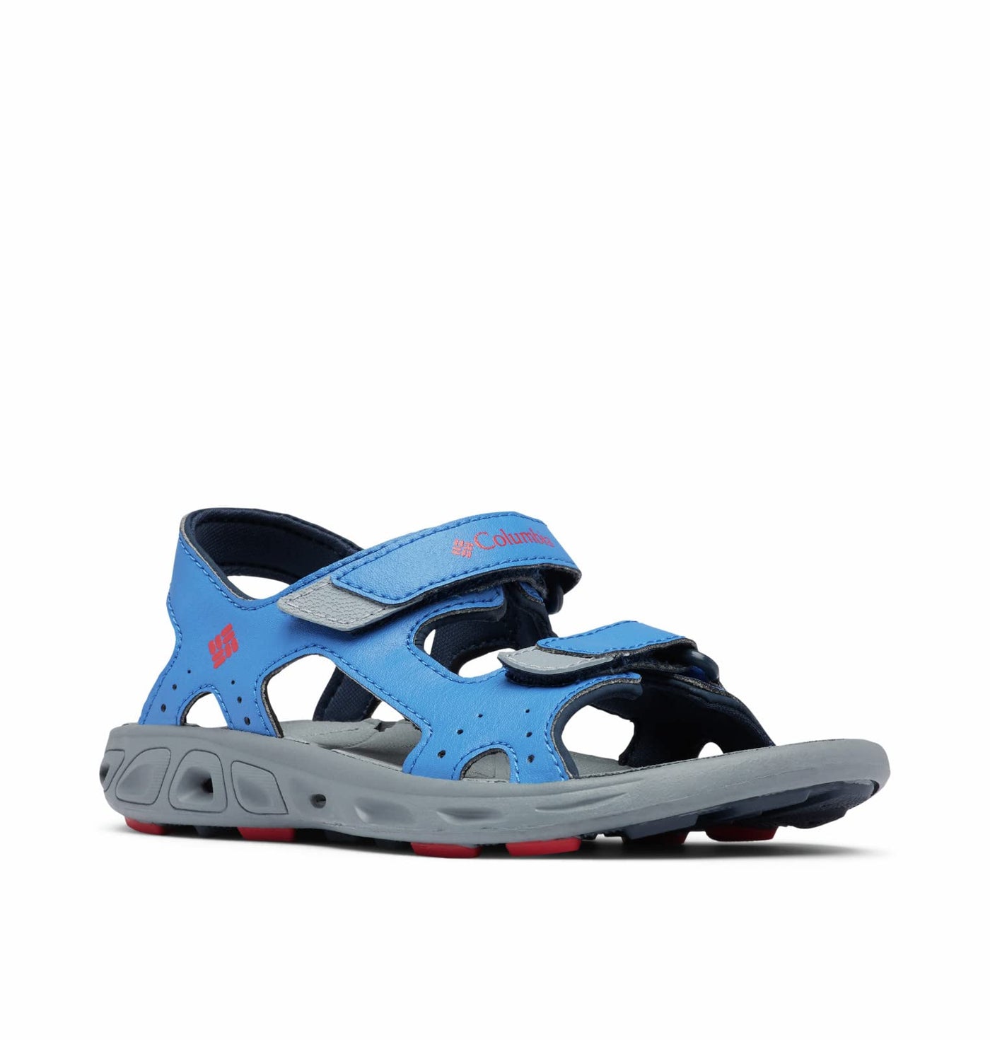 Columbia Unisex-Child Techsun Vent Sandal Sport Big Kid (8-12 Years) 4 Big Kid Stormy Blue, Mountain Red