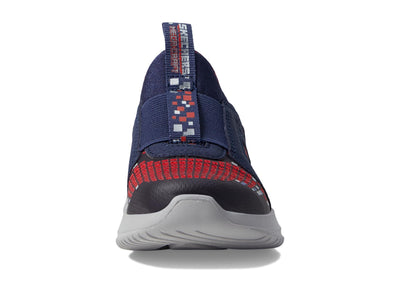 Skechers Kids Boy's Ultra Flex 3.0-Triple Pointz Sneaker, Navy/Red, 5.5 Big Kid