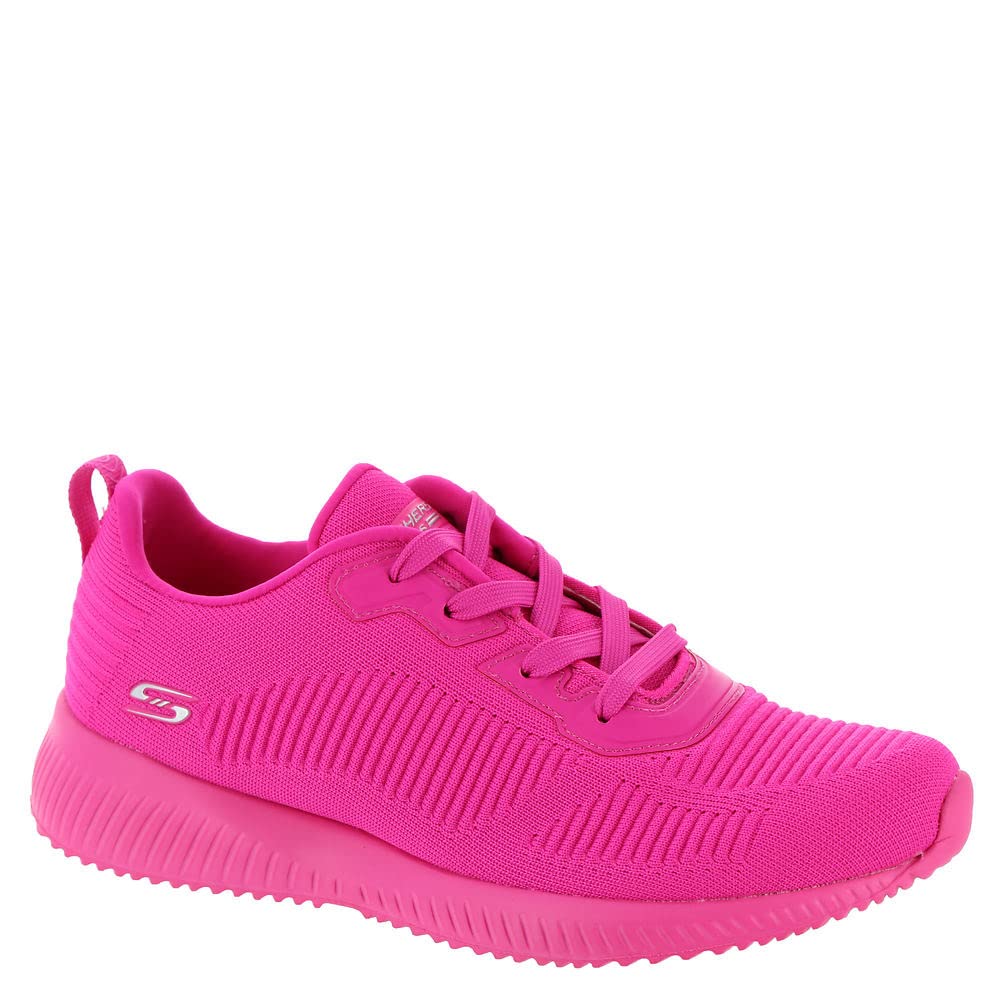 Skechers Bobs Squad-Color Crash Women's Sneaker 9 Neon-pink