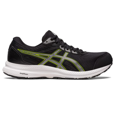 ASICS Men's Gel-Contend 8 Running Shoes, 11, Black/Pure Silver