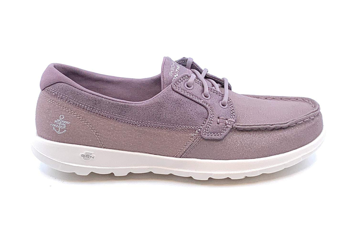 Skechers Women's Go Walk Lite - Strand 16420 Boat Shoes (6 M US, Light Mauve)