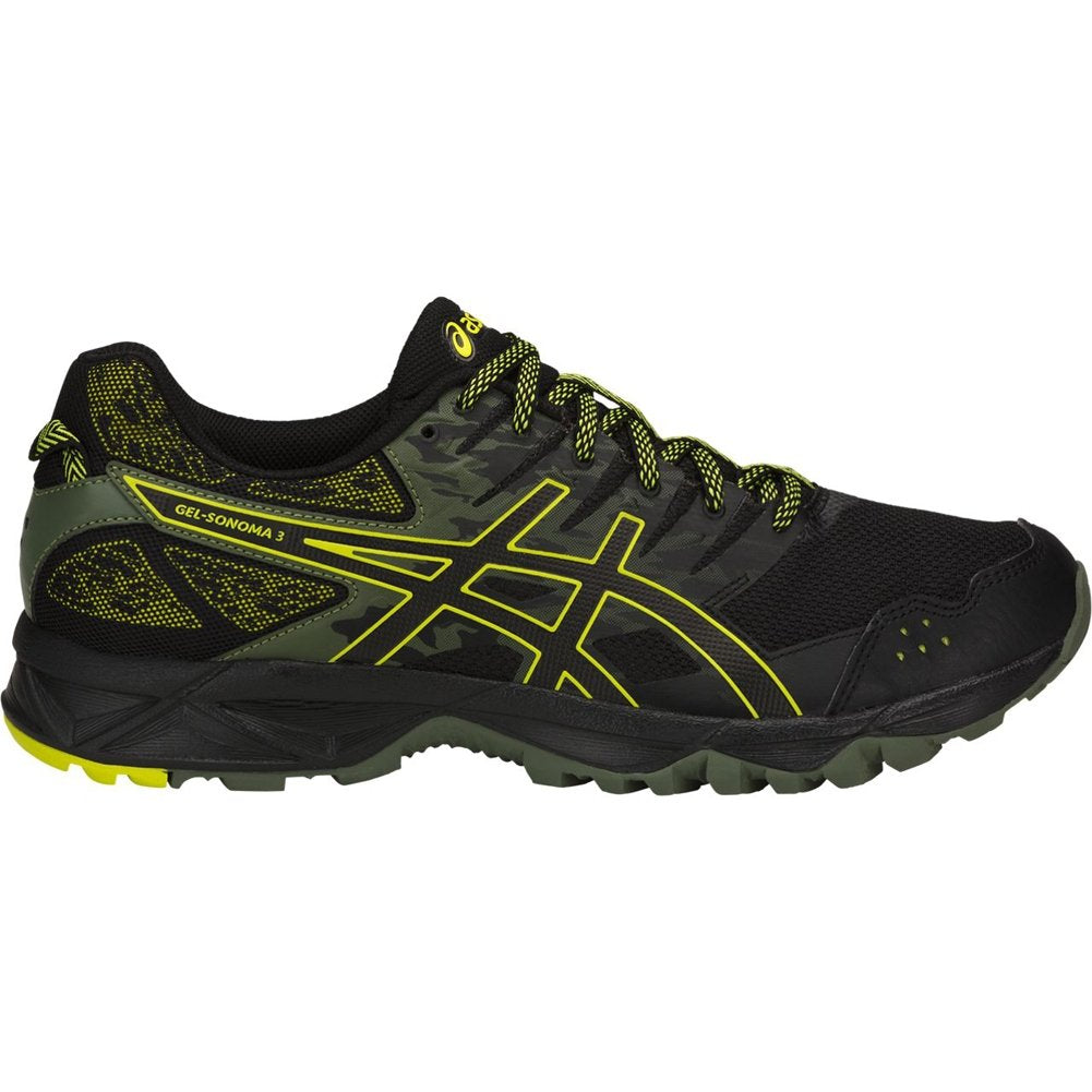 ASICS Gel-Sonoma 3 Shoe - Men's Trail Running Black/Sulphur Spring/Black