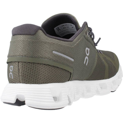 On Men's Cloud 5 Sneakers, Olive/White, 7 Medium US