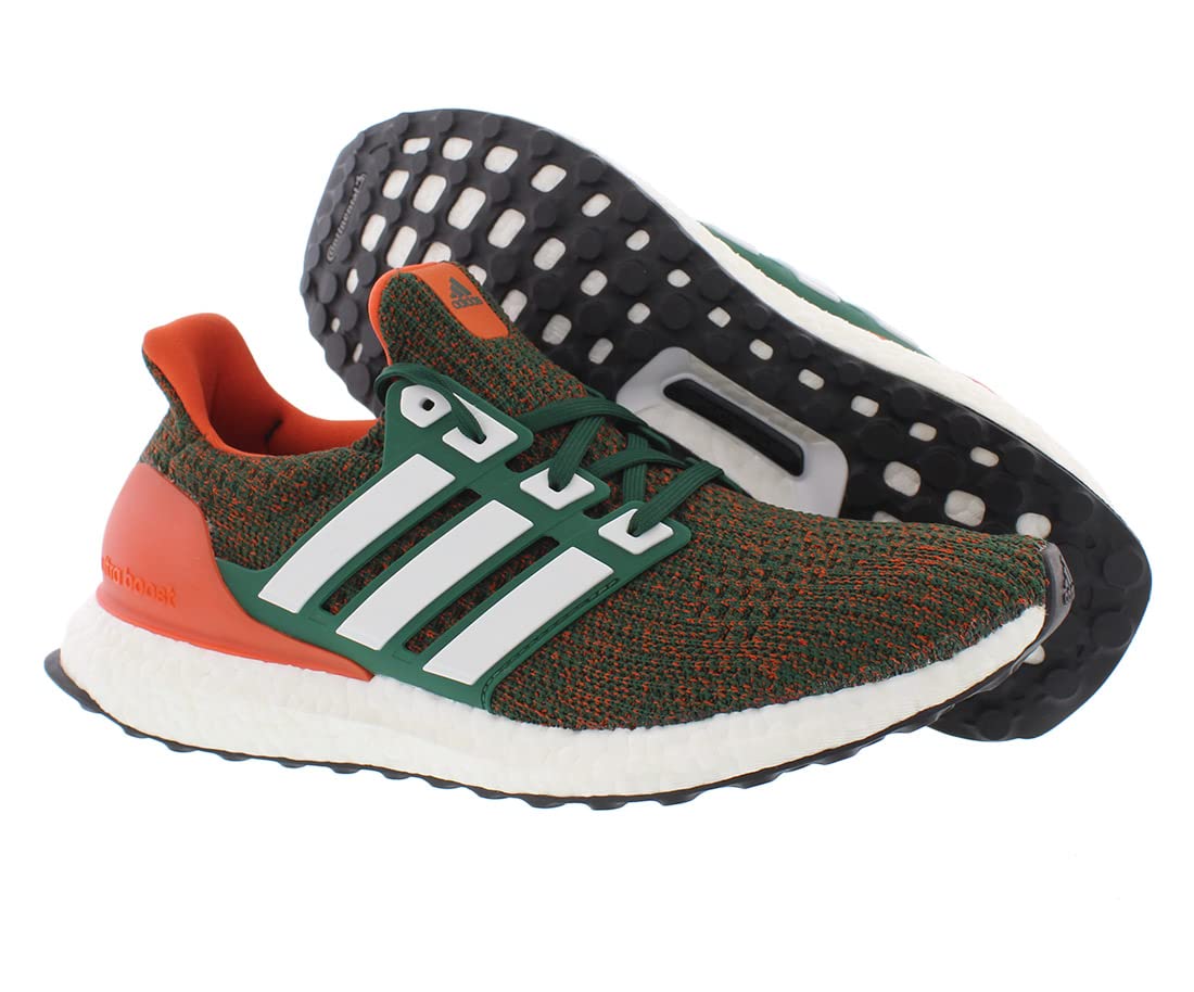 adidas Ultraboost Men's Shoes Dark Green/Cloud White/Collegiate Orange ee3702 (10.5 M US)