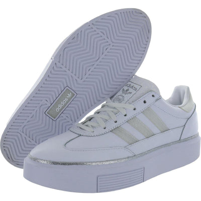 adidas Originals Women's Sleek Super 72 Leather Casual Fashion Sneakers, White, 8