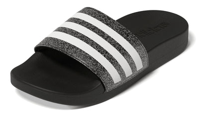 adidas Adilette Comfort Slides Sandal, Core Black/White/Core Black, 4 US Unisex Big Kid