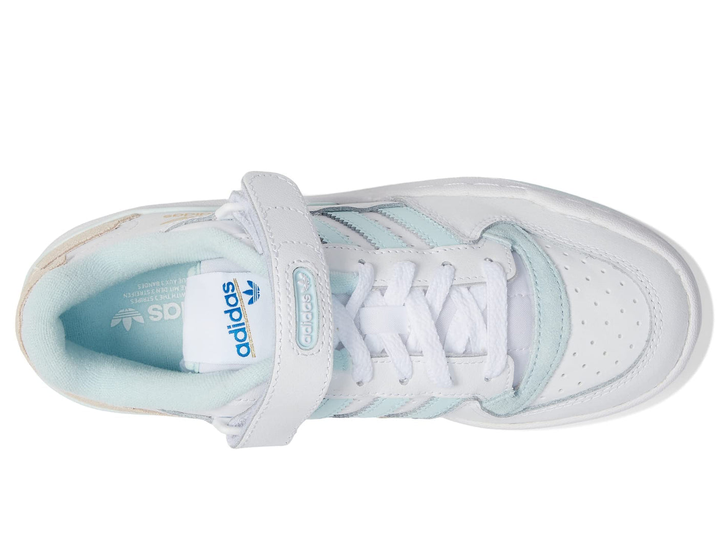 adidas Originals Boy's Forum Low (Big Kid) White/Almost Blue/Chalk White 7 Big Kid M