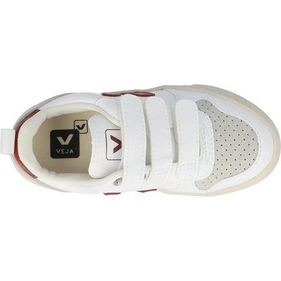 Veja Small V-10 Hook-and-Loop (Little Kid/Big Kid) White Rouille 29 (US 12 Little Kid) M